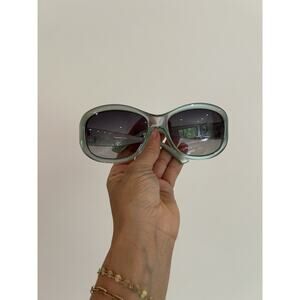 Fendi Women's Sunglasses FS5102 Square Light Green Y2K Vintage ITALY
